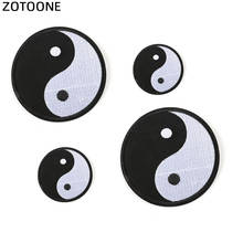 ZOTOONE Chinese Kongfu Parches Embroidery Iron on Patches for Clothing DIY Round Logo Clothes  Appliques Embroidered Patch G 2024 - buy cheap