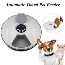 Timing Feeder Round Automatic Pet Feeder 6 Meals 6 Grids Cat Dog Electric Dry Food Dispenser 24 Hours Feed Pet Supplies 2024 - buy cheap