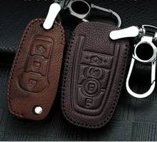 Car Leather Key Case Holder Chain For Ford Ranger Mustang Focus Galaxy Mondeo Transit Fiesta Escape Ecosport EXplorer 2024 - buy cheap