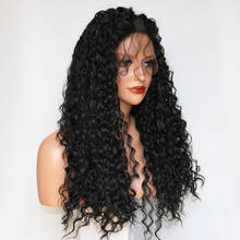 24" Long Curly Hair Lace Front Wigs For Women Kinky Curly Synthetic Hair Lace Frontal Wig Lace Closure Wig 2024 - buy cheap