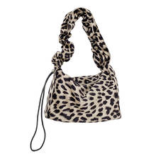 Women’s Bag Leopard Print Ladies Shoulder Bag Designer Wide Drawstring Strap Women Handbags Small Axillary Bag Wholesale 2024 - buy cheap