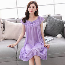 Women Nightgowns Sexy Nightwear Lace Oversize XXXXL Camisola Lingerie Nighty Wedding Silk Dress Sleep Wear Nightdress Clothes 2024 - buy cheap