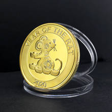2020 ano do rato animal chinês moeda comemorativa presentes bons desejos 2024 - compre barato