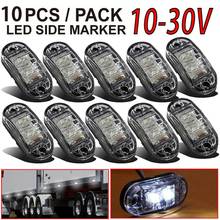 10X White LED 2.5inch 2 Diode Light Oval Clearance Car Truck Trailer RV Side Marker Lamp 2024 - buy cheap