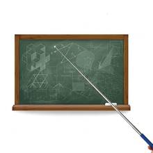 Профессиональная ручка для сенсорной доски, Высококачественная войлочная головка, 1 метр, нержавеющая сталь, телескопическая указка для учителя, случайный цвет 2024 - купить недорого