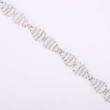 1 yard 2 cm Bows Crystal Rhinestone Chain Trim Applique for Wedding Dresses Costume DIY Crafts Silver Gold 2024 - buy cheap