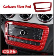 Embellecedor de cubierta de decoración de marco de CD de consola central de Color de fibra de carbono para Mercedes Benz Clase A W176 GLA X156 CLA C117 2013-18 2024 - compra barato