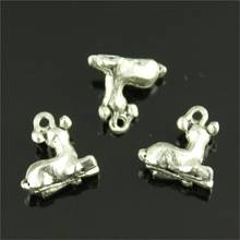 10pcs Fawn Deer Pendant Charms For Jewelry Making 2 Colors Antique Bronze Antique Silver Color Deer Charms Charm Fawn 11x11mm 2024 - buy cheap