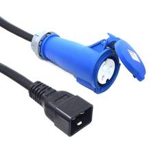 Cabo de alimentação iec c20 ao conector 332c6, 2 p + pe, conecte um dispositivo com entrada iec309 332p6 no medidor do fio do receptáculo 3g2.5mm de iec320 c19 2024 - compre barato