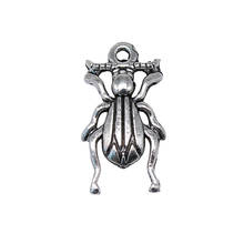 WYSIWYG 40pcs 17x9mm Insect Charm Pendants For Jewelry Making Antique Silver Color Insect Pendants Charm Insect 2024 - buy cheap