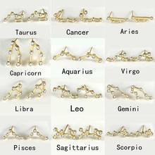 Todorova 12 Constellation Stud Earrings Zodiac Sign Jewelry Horoscope Astrology Crystal Earrings Birthday Gift For Women Girls 2024 - buy cheap