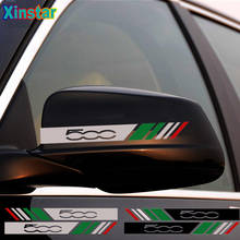 2 uds pegatina de espejo retrovisor de coche para Fiat 500 500l 500x 2024 - compra barato