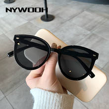 NYWOOH-gafas de sol clásicas para hombre y mujer, lentes de sol redondas de estilo Retro, negras, de diseñador de marca, de viaje, UV400, 2021 2024 - compra barato
