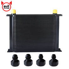 evil energy 30 Row AN10 Oil Cooled Radiator Kit Aluminum Stacked Plate Engine Oil Cooler Transmission Black 2024 - buy cheap