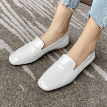 Mocasines de piel auténtica para mujer, calzado informal Oxford conciso, plano y suave, talla grande 34-43, estilo británico 2024 - compra barato