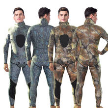 Conjunto de traje de buceo de camuflaje de neopreno para hombre, traje de surf cálido y a prueba de sol, traje de buceo con capucha 2024 - compra barato