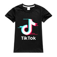 TIK TOK-Camiseta con estampado 3D de dibujos animados para niños y niñas, ropa de verano, informal, Kawaii 2024 - compra barato