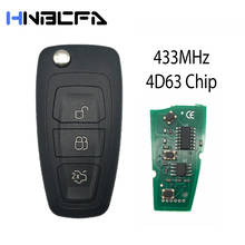 3 Buttons Fob Modified Flip Folding Remote Car Key 433 Mhz For FORD Focus Fiesta Mondeo With HU101 Blade 4D63 Chip 2024 - buy cheap