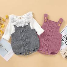 Spring Autumn Baby Girls Knit Romper Newborn Baby Clothes Lovely Bubble Romper Sleeveless Baby Romper Cotton Baby Jumpsuit 2024 - buy cheap