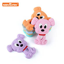 Keep&grow Dog Silicone Teethers Food Grade Animal Baby Teething Gift Chewing Toddler Toys Rodent Accessories 2024 - buy cheap