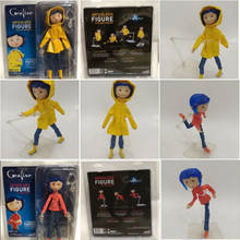 NECA Coraline Figure Striped Shirt Yellow Raincoat The Secret Door Christmas Gift Birthday Decoration Doll Toys 18cm 2024 - buy cheap