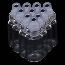 10pcs 1ml Glass Bottles with Plastic Stopper Wish Bottle Wedding Jewelry Party 2024 - buy cheap