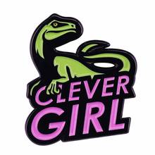 Clever Girl brooch sci-fi adventure movie Jurassic Park badge 2024 - buy cheap