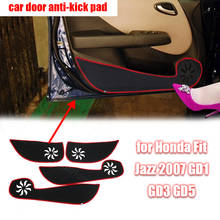 Polyester Trim Decal Carpet for Honda Fit Jazz 2007 GD1 GD3 GD5 Car Door Anti Kick Pad Sticker Protective Mat Accessories 2024 - buy cheap