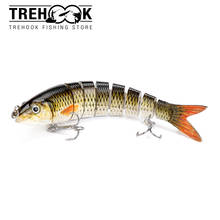 Isca de pesca de 8 segmentos de mergulho, isca artificial dura de 13.5cm 19g, isca de pesca de pique 2024 - compre barato