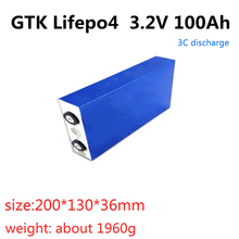 GTK-Batería de descarga Lifepo4 3C, 3,2 V, 100Ah, carcasa de aluminio, batería de energía de vehículo eléctrico para paquete de batería EV, batería solar artesanal 2024 - compra barato