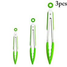 3pcs Silicone Food Tongs Multifunction Cooking Clips Heat-Resistant Barbecue Tongs Baking Serving Tongs Kitchen Accessories 2024 - buy cheap