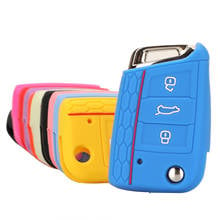 jingyuqin Remote 3 Buttons Car Key Case Cover For VW Golf 7 mk7 Skoda Octavia A7 New Polo Key Portect Case Folding Flid 2024 - buy cheap