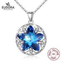 Eudora 925 Sterling Silver Lucky Star Pendant Necklace for Women's Gril's Luxury Star Austrian Crystal Fine jewelry Party gift 2024 - buy cheap