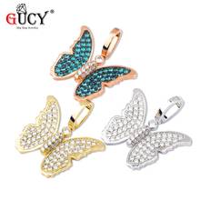 GUCY Cubic Zircon Bling Insects The Butterfly Necklace & Pendant Men Women Hip Hop Rock Jewelry CZ Necklace For Gifts. 2024 - buy cheap