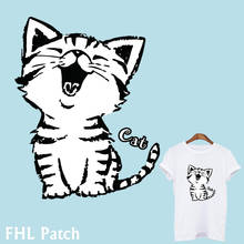 Cute Animals Cat Girls Stickers For Women Clothes Iron On Patch For T Shirt DIY Printing Parches Washable Heat Transfer S2-D31 2024 - buy cheap