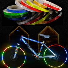 Cinta reflectante de 8 metros para decoración de coche, pegatinas decorativas en azul, rojo y amarillo para llanta de motocicleta, 1 unidad 2024 - compra barato