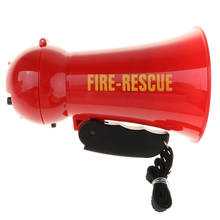 Pretend Play Kids Firefighter Megaphone Fireman Bullhorn with Siren Sound, Handheld Mic Toy 2024 - buy cheap