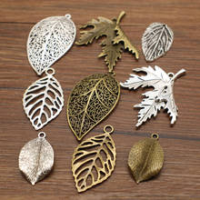 Nuevos colgantes de hojas grandes, joyería artesanal para collar, pulsera, accesorios artesanales 2024 - compra barato