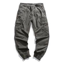 Multiple Pockets Cargo Pants Men Spring Cotton Casual Joggers Tactical Trousers Pantalon Homme Men Fashion Zipper Streetwears 2024 - buy cheap