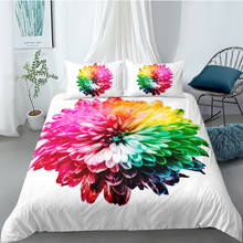 3D White Duvet Cover Sets Flower Comforter Cases Pillow Covers Full Double Single Twin Queen King Size 140*210cm Home Textile 2024 - buy cheap