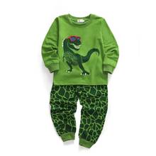 NEW Children Clothing Set Baby Boy's pajamas Suits Girls Sleepwear Long-Sleeved Pyjamas Kids Dinosaur100% Cotton Nightwear H04 2024 - buy cheap