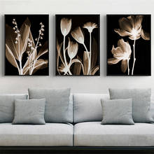 Pinturas en lienzo de arte de pared de flores abstractas, imágenes modulares en la pared, carteles e impresiones de flores, impresiones en lienzo, Cuadro 2024 - compra barato