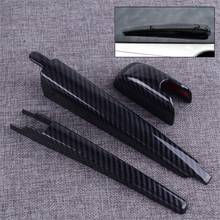 3PCS Car ABS Carbon Fiber Texture Rear Window Wiper Cover Trim Fit For Toyota RAV4 2019 2020 2024 - buy cheap