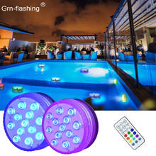 Wireless Remote Control Underwater Lamp LED Recharge Swimming Pool Light Waterproof RGB Submersible Lamp for Holiday Party Spa 2024 - buy cheap