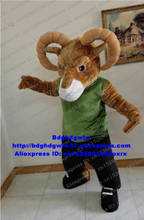 Brown Plush Ram Bighorn Sheep Goat Mascot Costume Adult Cartoon Character Outfit Cute Lovable Theatrical Performance zx2912 2024 - buy cheap