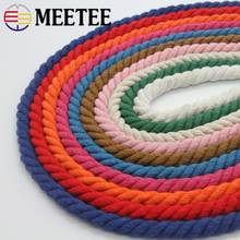 10Meters 12mm 100% Cotton 3 Shares Twisted Cotton Cords DIY Craft Decoration Cotton Rope For Bag Belt Sewing Accessories Craft 2024 - buy cheap