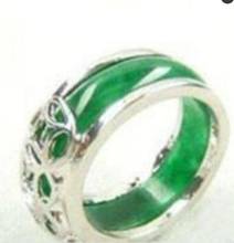 Anillo de Jade verde tallado a mano, envío gratis 2024 - compra barato