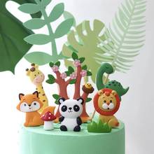 Cartoon Jungle Animal Theme Birthday Party Decoration Baby Shower Cake Decoration Animal Decoration Children's Party Supplies 2024 - buy cheap