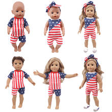 Doll Clothes 2-Piece Set Fit 18 Inch American & 43Cm Baby New Born Boy Girl Doll Two Styles Available Good Gift For Our Children 2024 - buy cheap