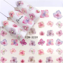 38 Styles Pink Plum/Butterfly/ Flower Water Transfer Nail Sticker Decals Beauty Decoration Designs DIY Color Tattoo Tip 2024 - buy cheap